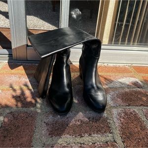 Black knee high boots